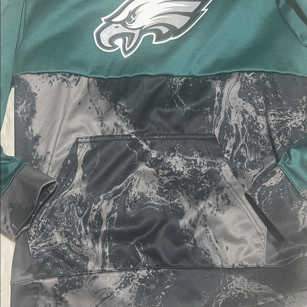 Kids Green and Gray Hoodie - Picture 2 of 3
